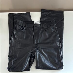 Abercrombie Black Faux Leather Pants